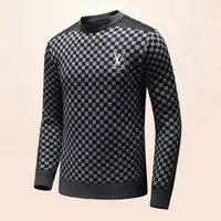 louis vuitton pull france sweatshirt lattice keep warm black